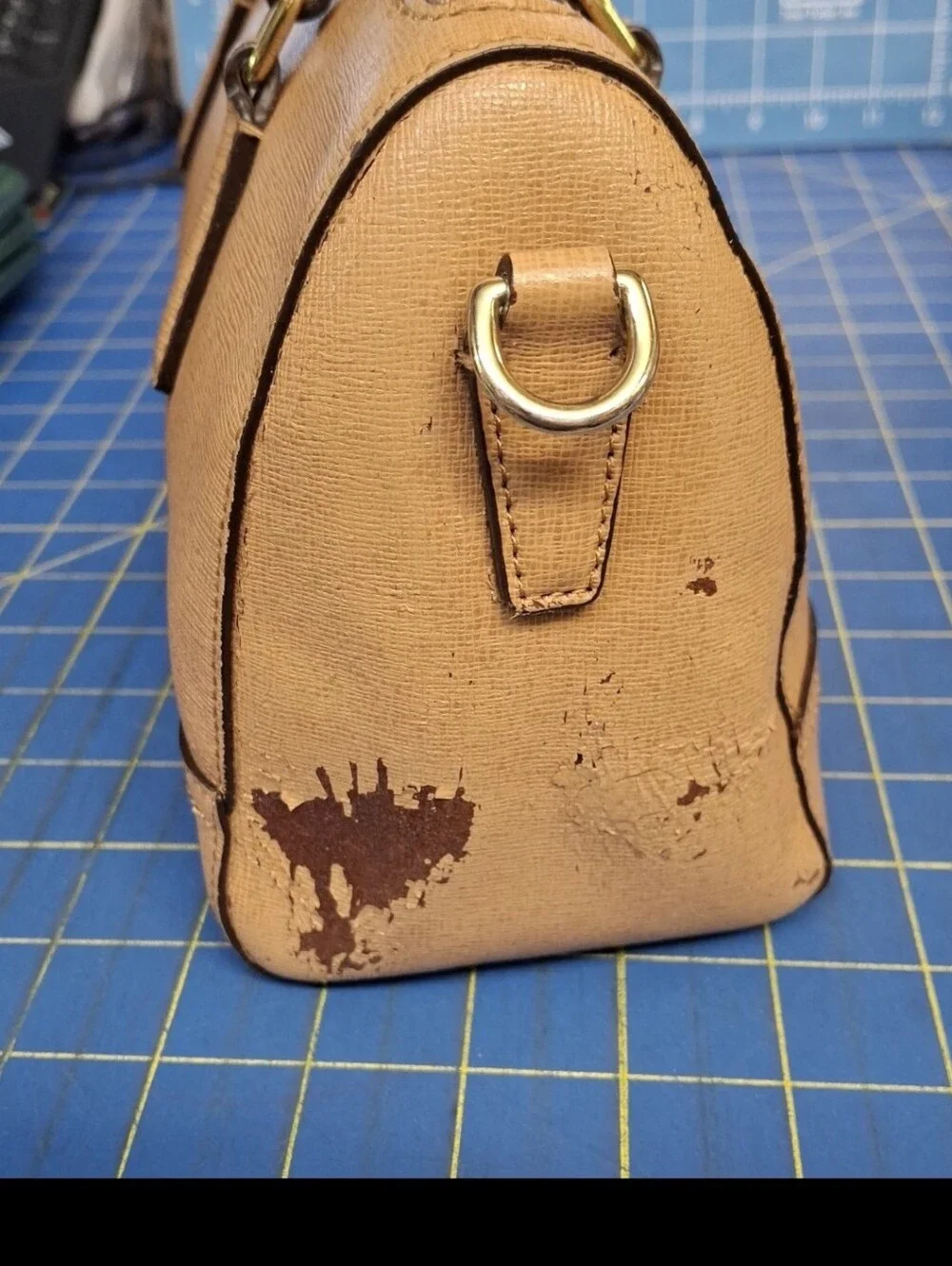 COACH Tan Leather Satchel Handbag 10x5.5x6 - Project